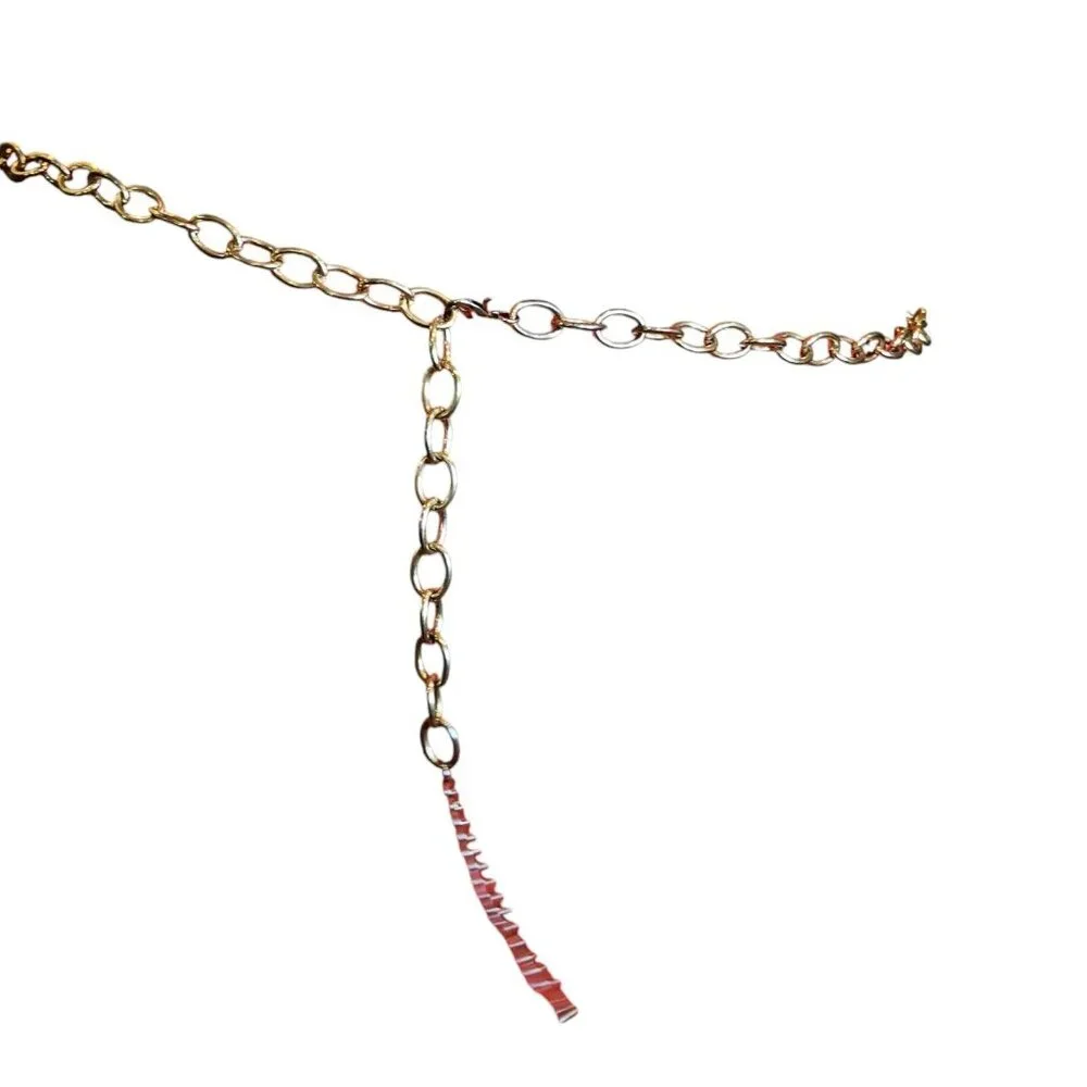 Womens Gold O Ring Etched Chain Waist‎ Belt Large Retro Adjustable 36-39